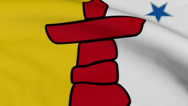 Nunavut Flag Loop Background