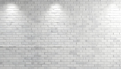 Hypnotic white brick wall featuring a minimalist style, exuding an aura of simplicity and immaculate beauty.
