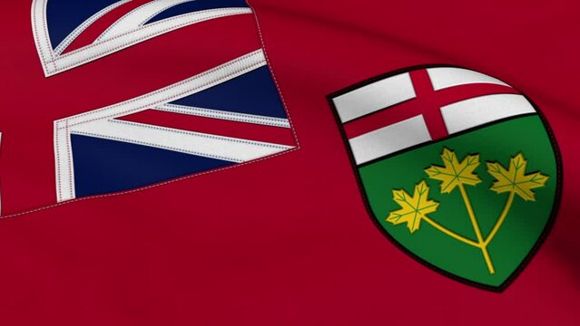 Ontario Flag Loop Background
