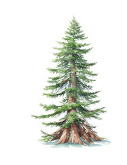 Pine tree watercolor 
