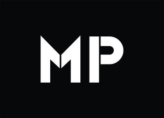Obraz premium MP letter logo and monogram logo 