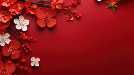 Obraz na płótnie Canvas Lunar New Year's celebration party concept background.