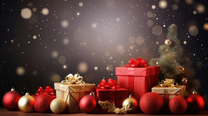 Merry Christmas and happy New Year background.