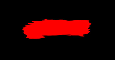 Red color brush stroke animation Brush stroke transition animation