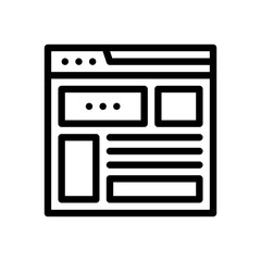 browser line icon