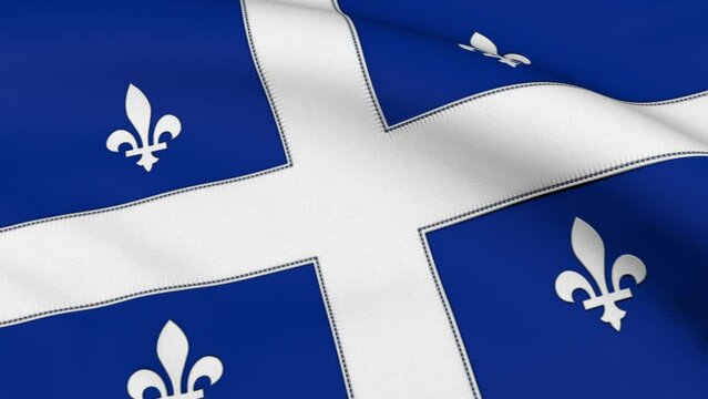 Quebec Flag Loop Background