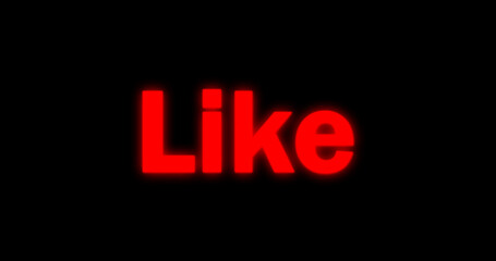 Red Color Like Text Animation