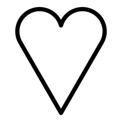 Heart vector simple. Love romantic symbol icon