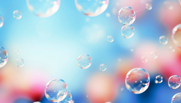 background with flying bubbles