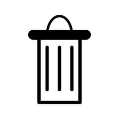 Trash icon isolated on a white background. Vector illustration.