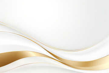 Obraz premium Abstract luxury white and gold wave background