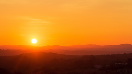 Fototapeta premium Beautiful sky at sunset, concept of beauty of nature at sunset