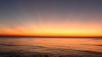 Obraz premium Beautiful sky at sunset, concept of beauty of nature at sunset