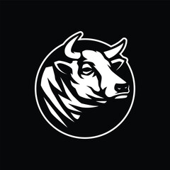 cow logo vector icon illustration
