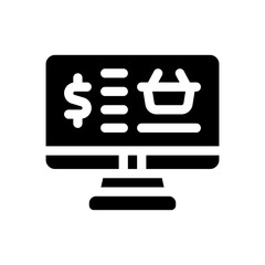 online shop glyph icon
