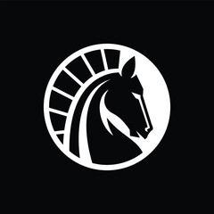 horse head logo vector icon illustration