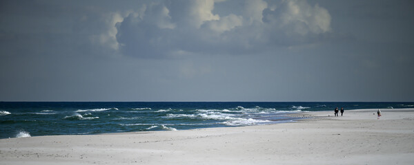 morning on the beach at the sea