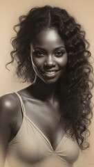 portrait of a black smiling woman