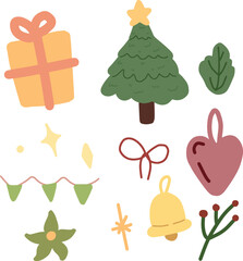 christmas icons set