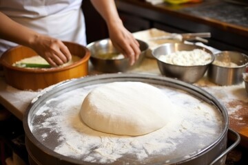 Fototapeta premium preparing dough for arepas