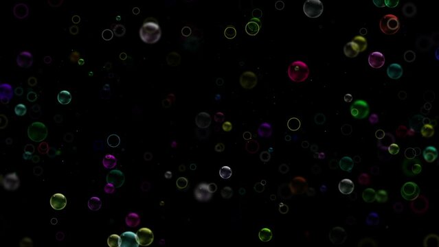 Beautiful flowing colorful bubbles background