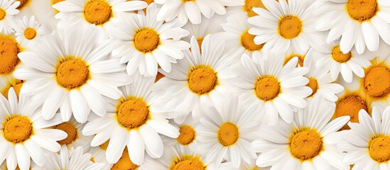 Fototapeta premium Floral design with a backdrop showcasing daisy flowers