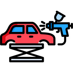 Obraz premium Car Painting Icon