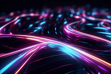 abstract neon waves light background