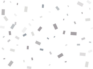 Rain of Rectangular Silver Confetti