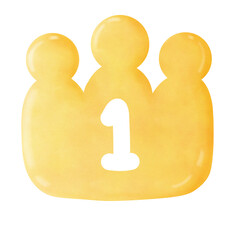 crown with numbers 1
