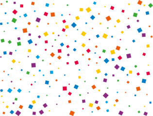 Rainbow Square Confetti