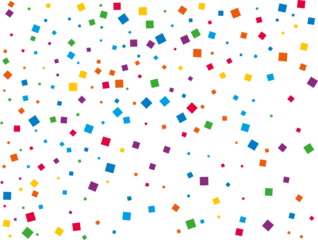 Rainbow Square Confetti
