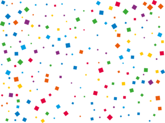Rainbow Square Confetti