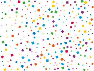 Rainbow Square Confetti