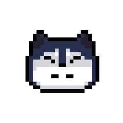 Siberian husky pixel art