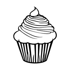 cupcake vector illustration