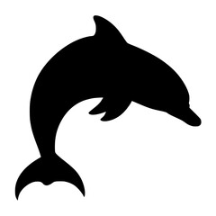 dolphin silhouette vector illustration © Crimz0n