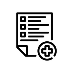 medical report line icon