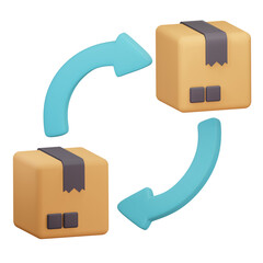 Returned Package 3D Illustration