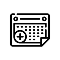 medical appointment line icon