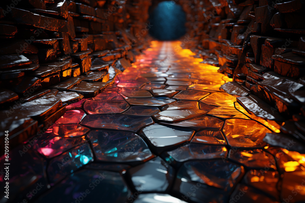 Poster a captivating image showcases an abstract representation of mining explosives, with dynamic lines