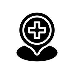 Fototapeta premium location glyph icon