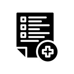 medical report glyph icon