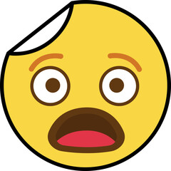 very shocked sticker emoji icon