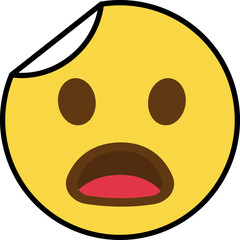 shock sticker emoji icon