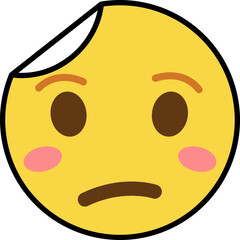 shy sticker emoji icon