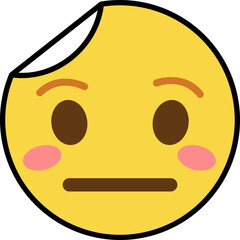 shy sticker emoji icon