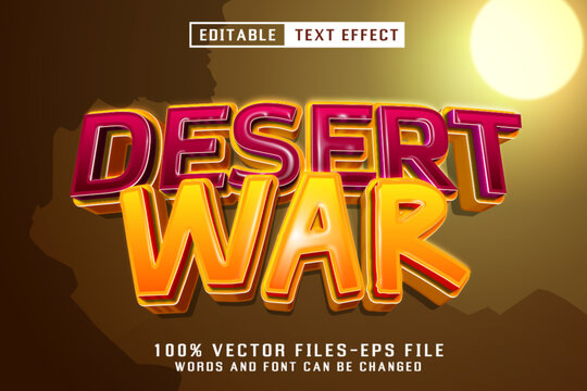 Desert War Editable Text Effect