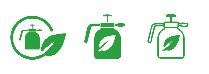 Bio pesticides pest spray harmful eco green natural chemicals sprayer fungicide herbicide icon