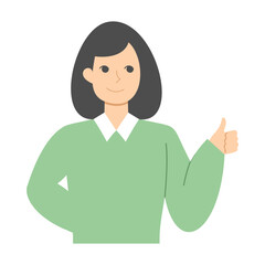 Business woman giving approval illustration